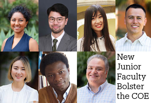 Collage of new faculty on campus