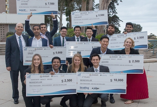 The winning teams at the 2018 TMP New Venture Competition