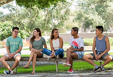 International students enjoy the fresh air at UCSB.
