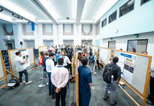 Students and postdoctoral researchers participated in poster sessions. 