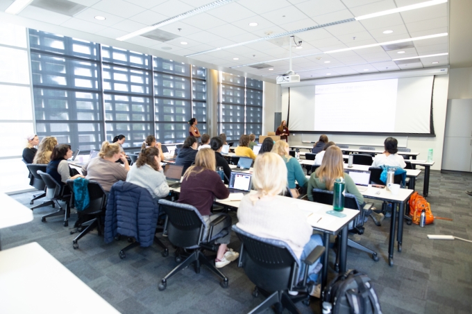 More than two dozen female and female-identifying graduate students and postdocs attended an inaugural workshop. 