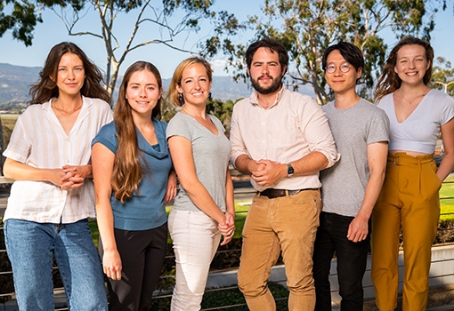  Photo of Assistant Professor Nina Miolane and her research group.