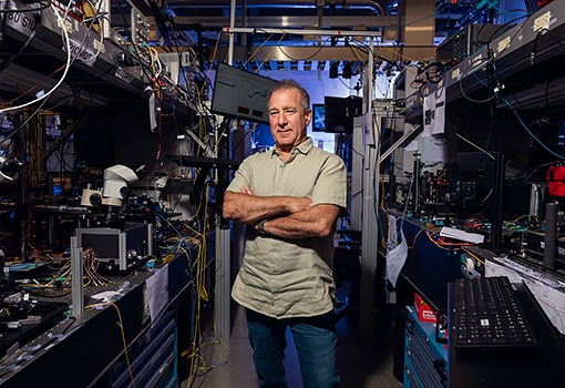 Dan Blumenthal in his lab.