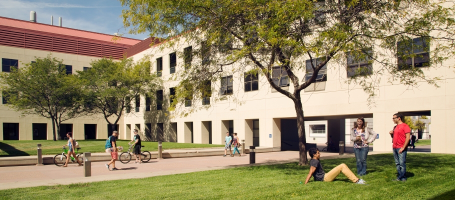 Courtyard of Engineering II building at UCSB